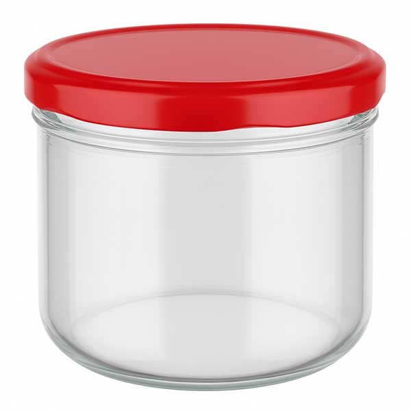 260ml Sturzglas + BasicSeal Deckel rot UNiTWIST